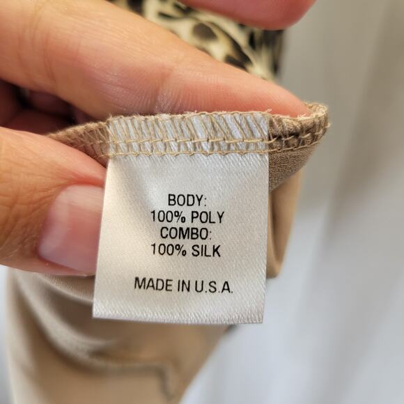 Lola & Sophie Leopard Print Poly Silk Sleeveless Tunic, M, NWT - Picture 5 of 13